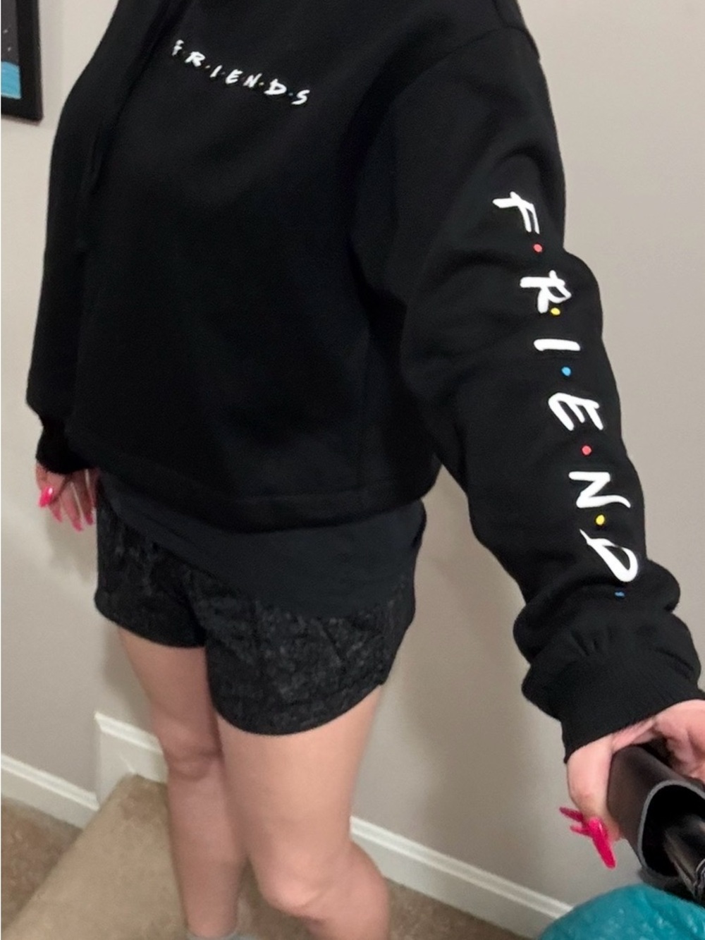 Friends Logo Black Crewneck Sweatshirt - New
